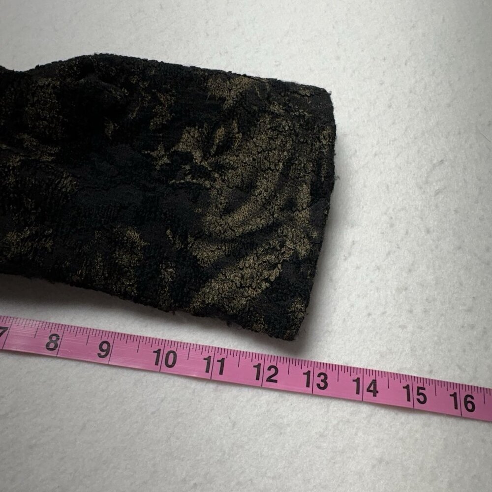 BARCELINO Women Blazer Size M Black Brocade Lined‎ Business Career 31-7 - Picture 11 of 12